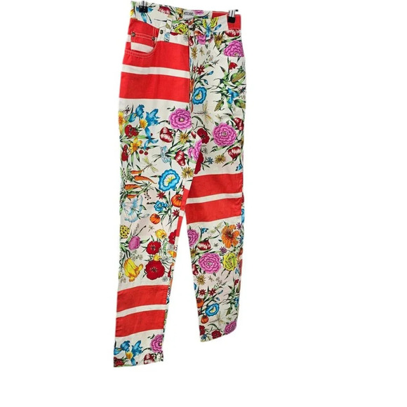 Moschino Jeans Vintage Floral Allover Print Size 27 Y2K Cotton - Picture 3 of 10